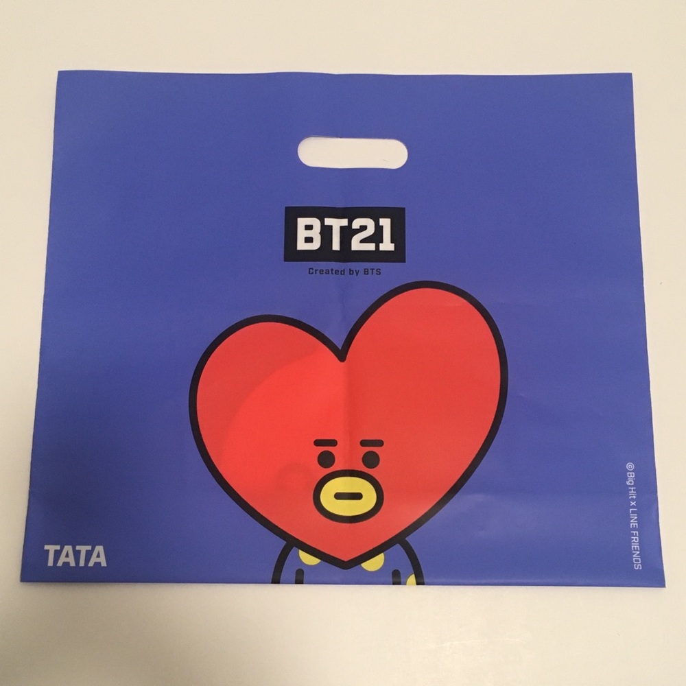 [BTS OFFICIAL] BTS 21 x LINE FRIENDS Tata Van Plastic Carrier Bag